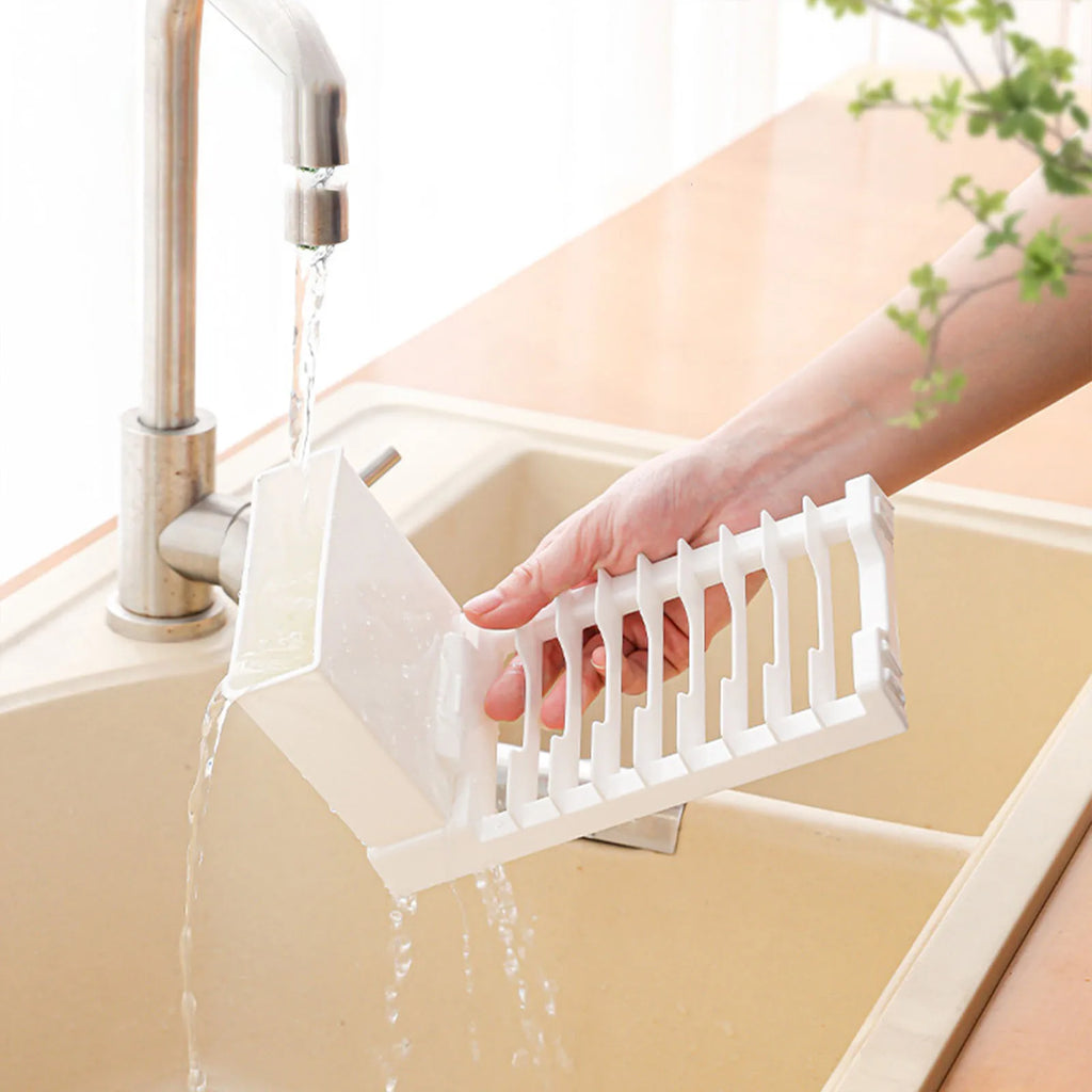 Over-Sink Dish Drying Rack | Hanging Kitchen Cutlery Holder & Multipurpose Dish Dryer Rack for Counter, Sink & Small Kitchens