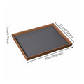 Wooden Jewellery Display Tray for Dresser & Vanity | Minimalist Walnut-Grain Organiser for Rings, Earrings & Necklaces | Grey or Beige, S or L