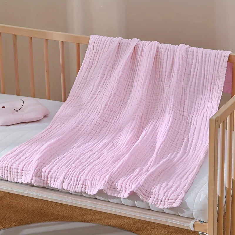6-Layer Cotton Muslin Throw Blanket for Bed & Sofa | Lightweight Breathable Bedspread | Cozy Bedroom Decor | 3 Sizes, 9 Colours