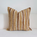 Brown Striped Chenille Throw Pillow Cover for Living Room Sofa & Bed | Textured Neutral Bedroom Decor | 45x45cm & 30x50cm