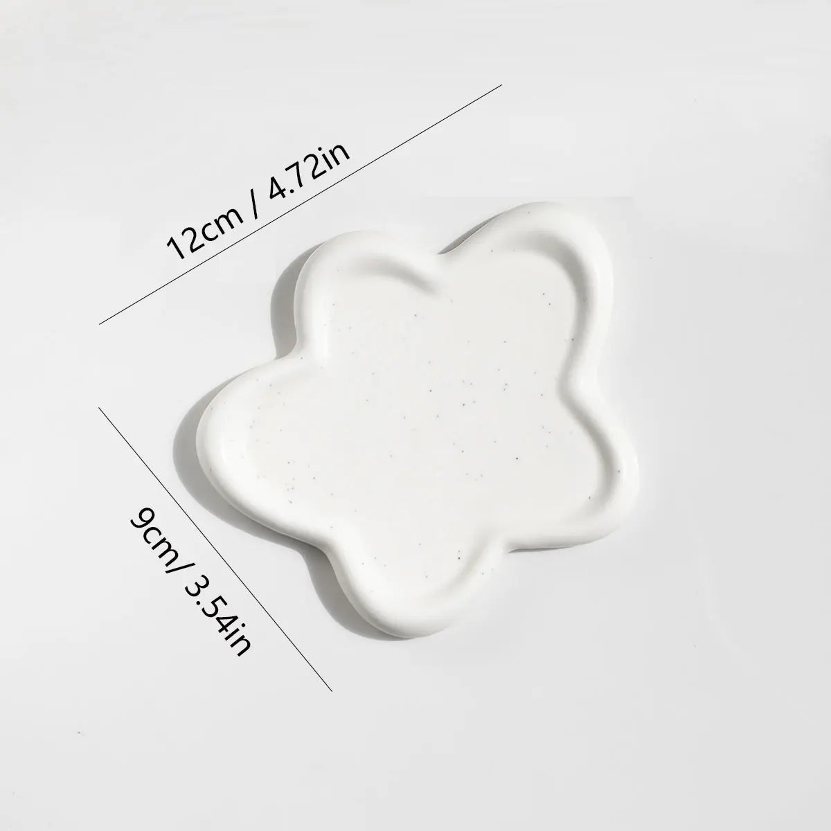 Ceramic Jewellery Dish for Dresser, Nightstand & Entryway | White Trinket Tray for Rings, Keys & Watches | Minimalist Gift in 4 Shapes