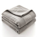 100% Cotton Waffle Throw Blanket for Bed & Sofa | Breathable Lightweight Blanket | Minimalist Bedroom Decor | 4 Sizes