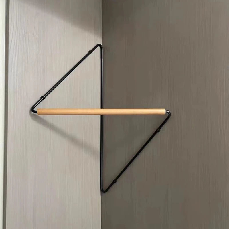 Wall Mounted Wooden Coat Rack for Entryway & Hallway | Minimalist Beech Wood & Steel Coat Hanger | Nordic Mudroom Storage in 3 Sizes