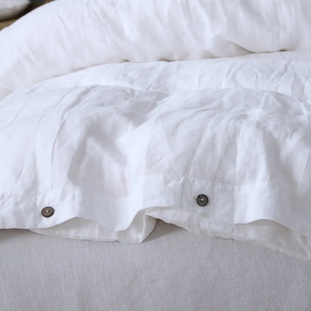 French Linen Duvet Cover for Bedroom | 100% Natural Linen Quilt Cover | Breathable Minimalist Bedroom Decor | 5 Sizes, 10 Colours