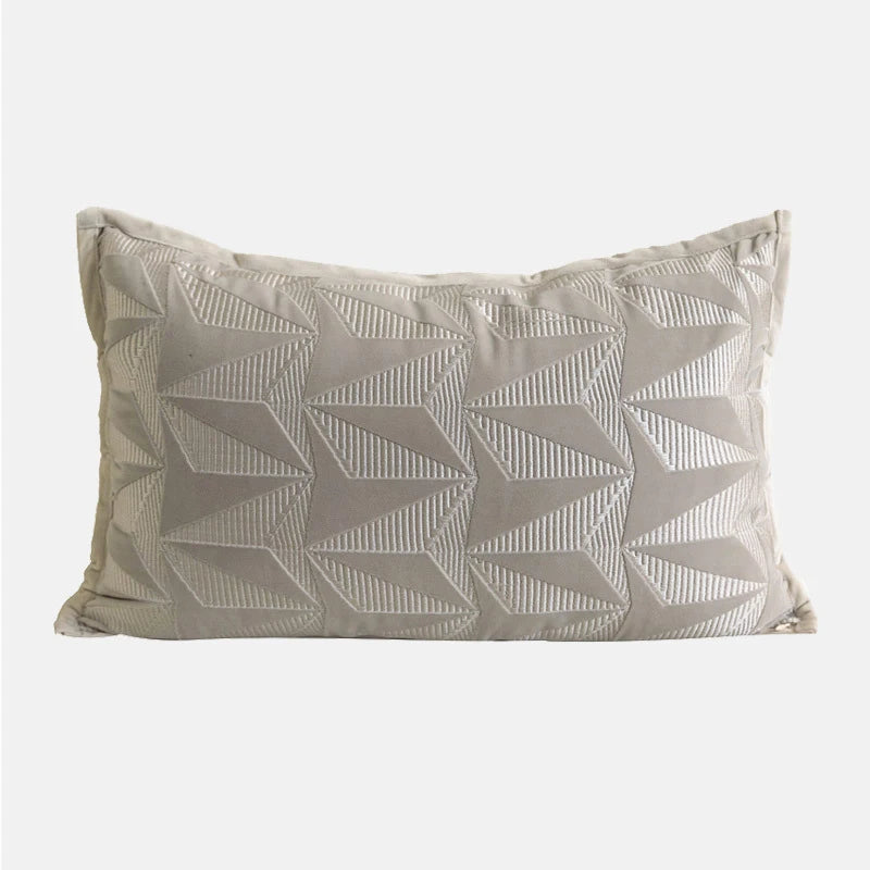 Textured Lumbar Pillow Cover 30x50cm for Bed & Sofa | Neutral Bedroom Decor | Modern Jacquard Cushion Cover in 6 Designs