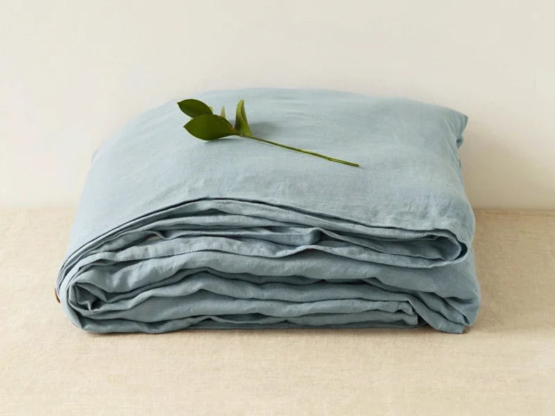 Stone Washed Linen Flat Sheet for Bed | 100% French Linen Bedding for Hot Sleepers | Breathable Neutral Bedroom Decor | 6 Sizes, 8 Colours