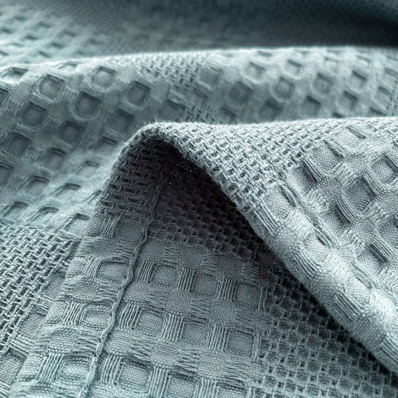 100% Cotton Waffle Throw Blanket for Bed & Sofa | Breathable Lightweight Blanket | Minimalist Bedroom Decor | 4 Sizes