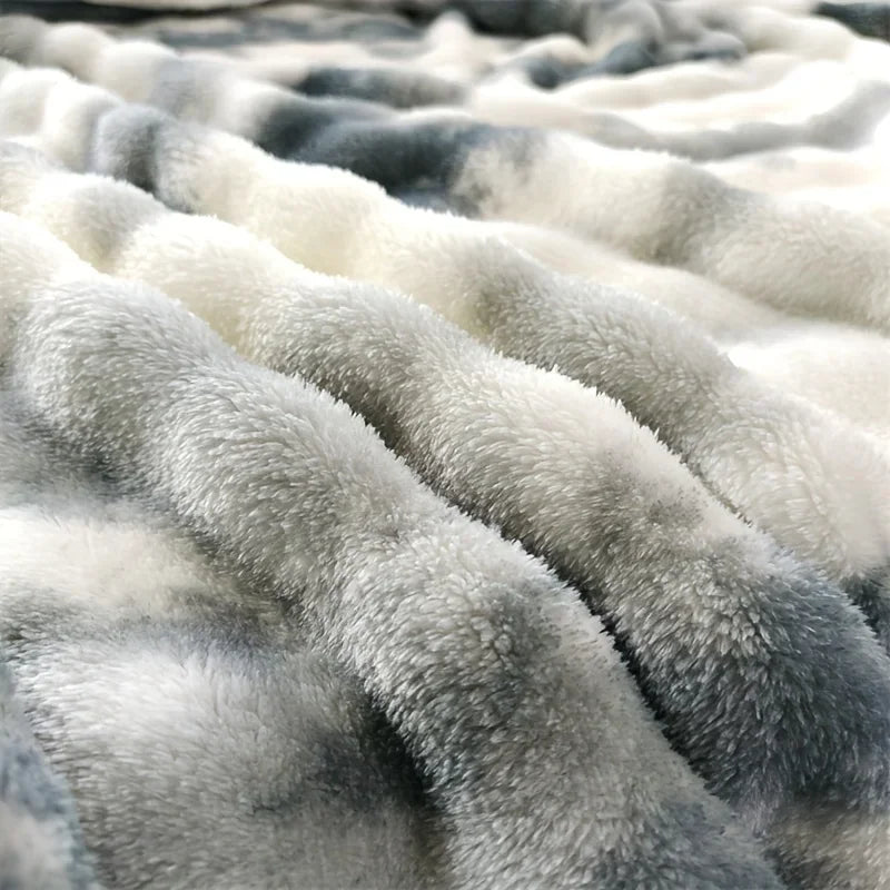 Faux Rabbit Fur Throw Blanket for Bed & Sofa | Plush Cozy Bedroom Decor | Anti-Pilling Soft Blanket | 6 Sizes, 70x100cm to 200x230cm