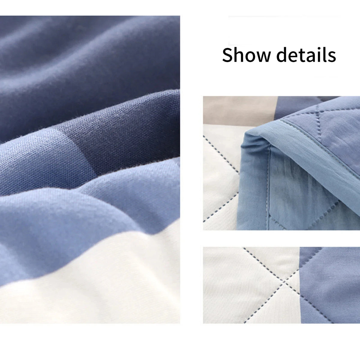 Lightweight Plaid Quilt for Bed & Sofa | Soft Washed Summer Comforter & Bedspread | Cozy Bedroom Decor in 5 Colours, 150x200 to 200x230cm