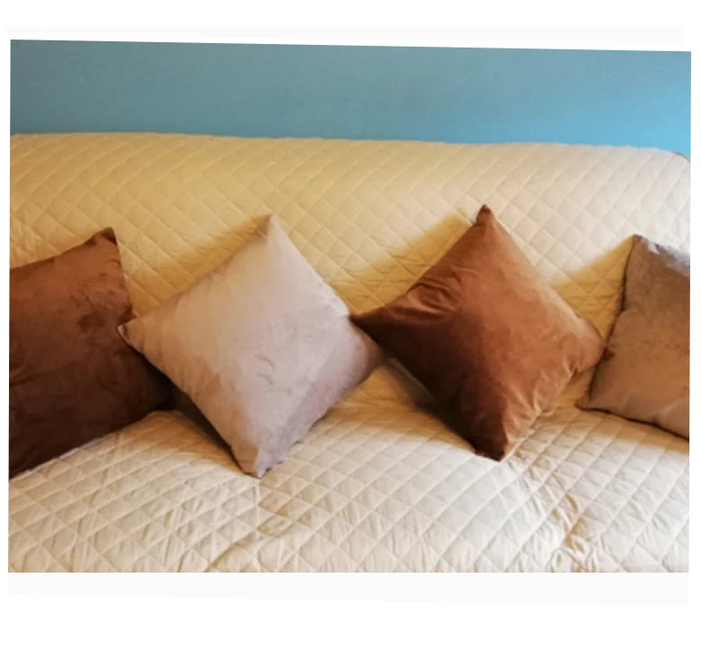 Dark Brown Velvet Throw Pillow Cover for Sofa & Bed | Super-Soft Cozy Bedroom Decor | Hidden Zipper | 4 Sizes from 30x50 to 50x50cm