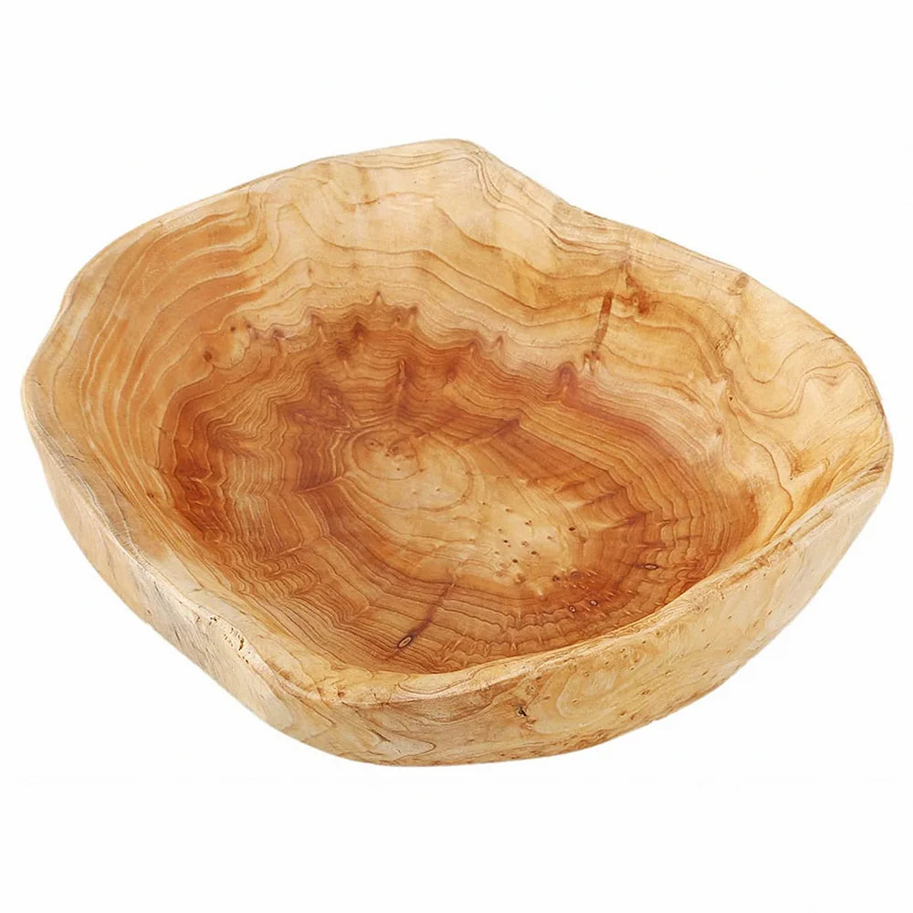 Handmade Root Wood Bowl | Natural Carved Wooden Serving Bowl for Fruit, Salad & Bread, Rustic Kitchen Storage & Decor, 15–39cm
