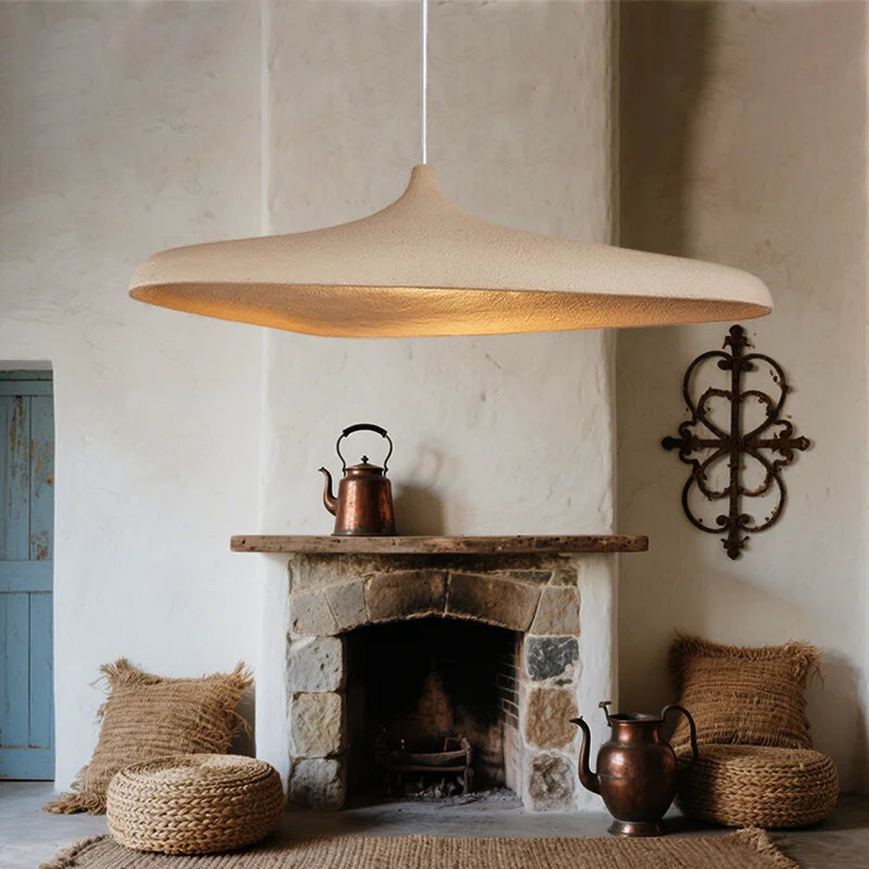Wabi-Sabi Pendant Light for Dining Room, Living Room & Bedroom | Japanese-Style Hanging Ceiling Lamp | Statement Chandelier, 80cm or 100cm
