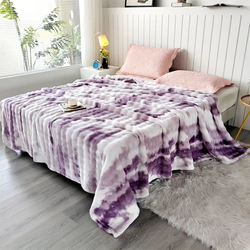 Faux Rabbit Fur Throw Blanket for Bed & Sofa | Plush Cozy Bedroom Decor | Anti-Pilling Soft Blanket | 6 Sizes, 70x100cm to 200x230cm