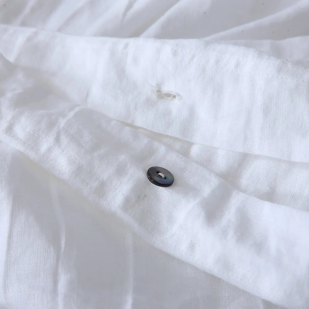 French Linen Duvet Cover for Bedroom | 100% Natural Linen Quilt Cover | Breathable Minimalist Bedroom Decor | 5 Sizes, 10 Colours