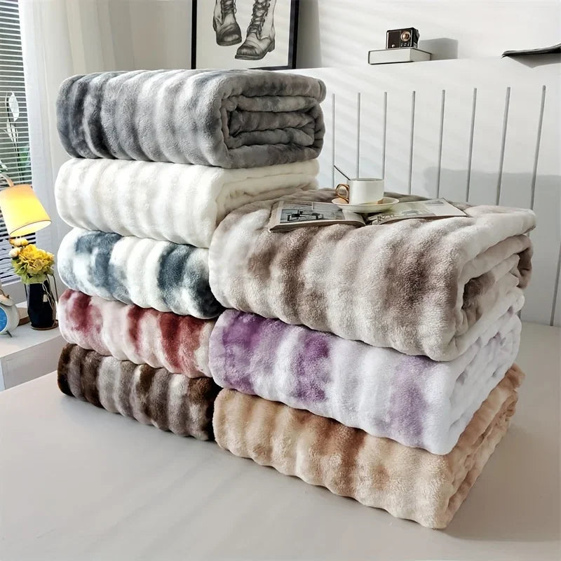 Faux Rabbit Fur Throw Blanket for Bed & Sofa | Plush Cozy Bedroom Decor | Anti-Pilling Soft Blanket | 6 Sizes, 70x100cm to 200x230cm