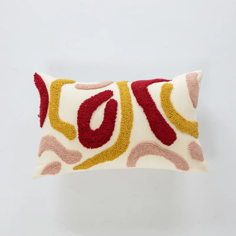 Textured Throw Pillow Cover for Sofa & Bed | Boho Neutral Bedroom Decor | Tufted, Suede, Chenille & Faux Fur Designs in Cream & Brown