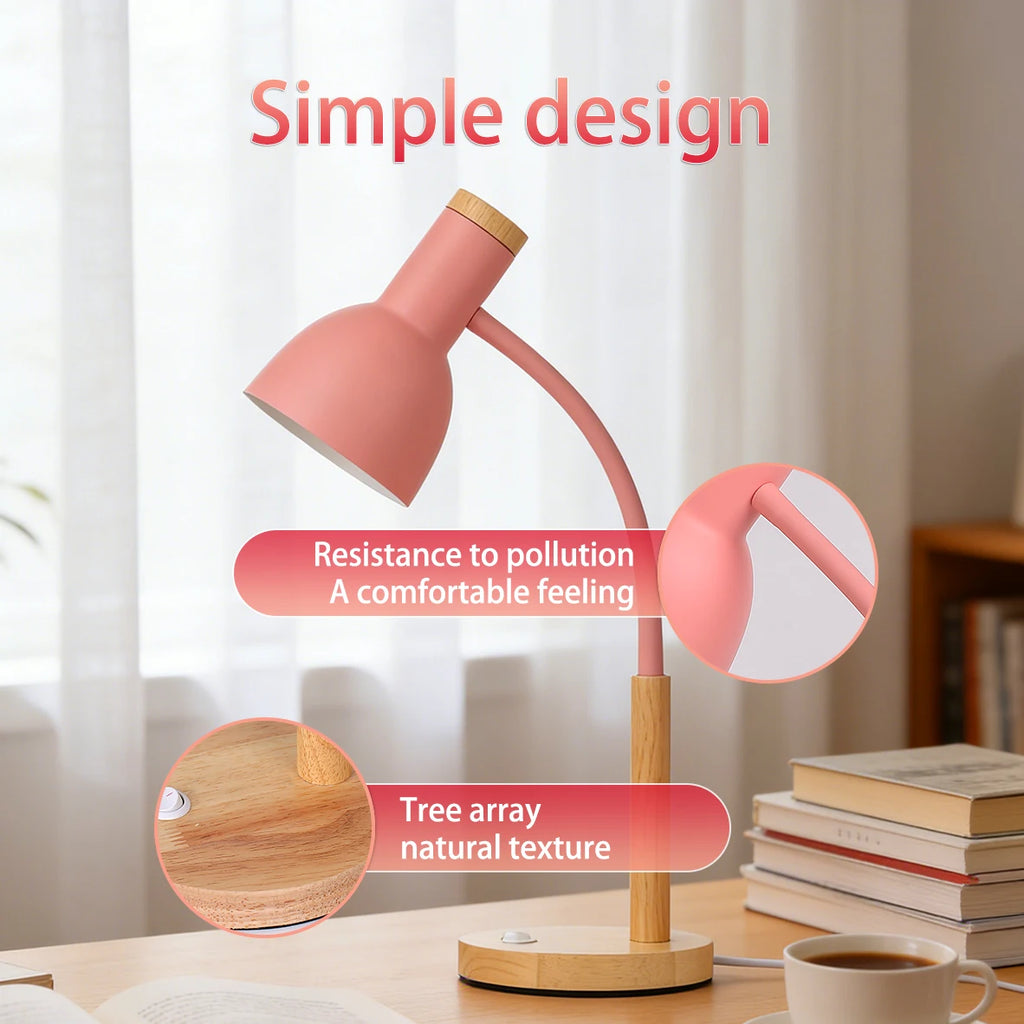 Minimalist LED Table Lamp & Wall Light with E27 Bulb | Bedside Lamp and Reading Light for Bedroom, Office & Study, Warm or Cool White