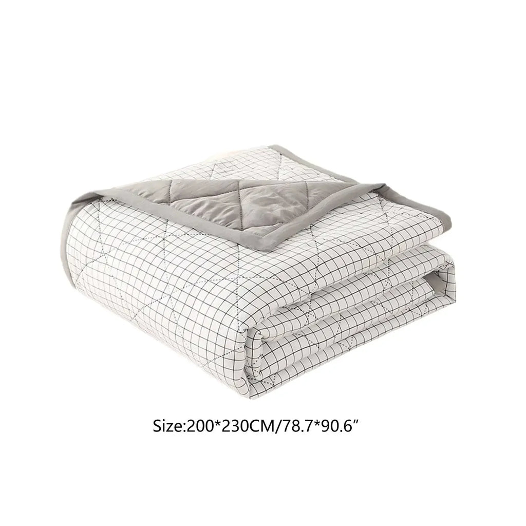 Lightweight Plaid Quilt for Bed & Sofa | Soft Washed Summer Comforter & Bedspread | Cozy Bedroom Decor in 5 Colours, 150x200 to 200x230cm