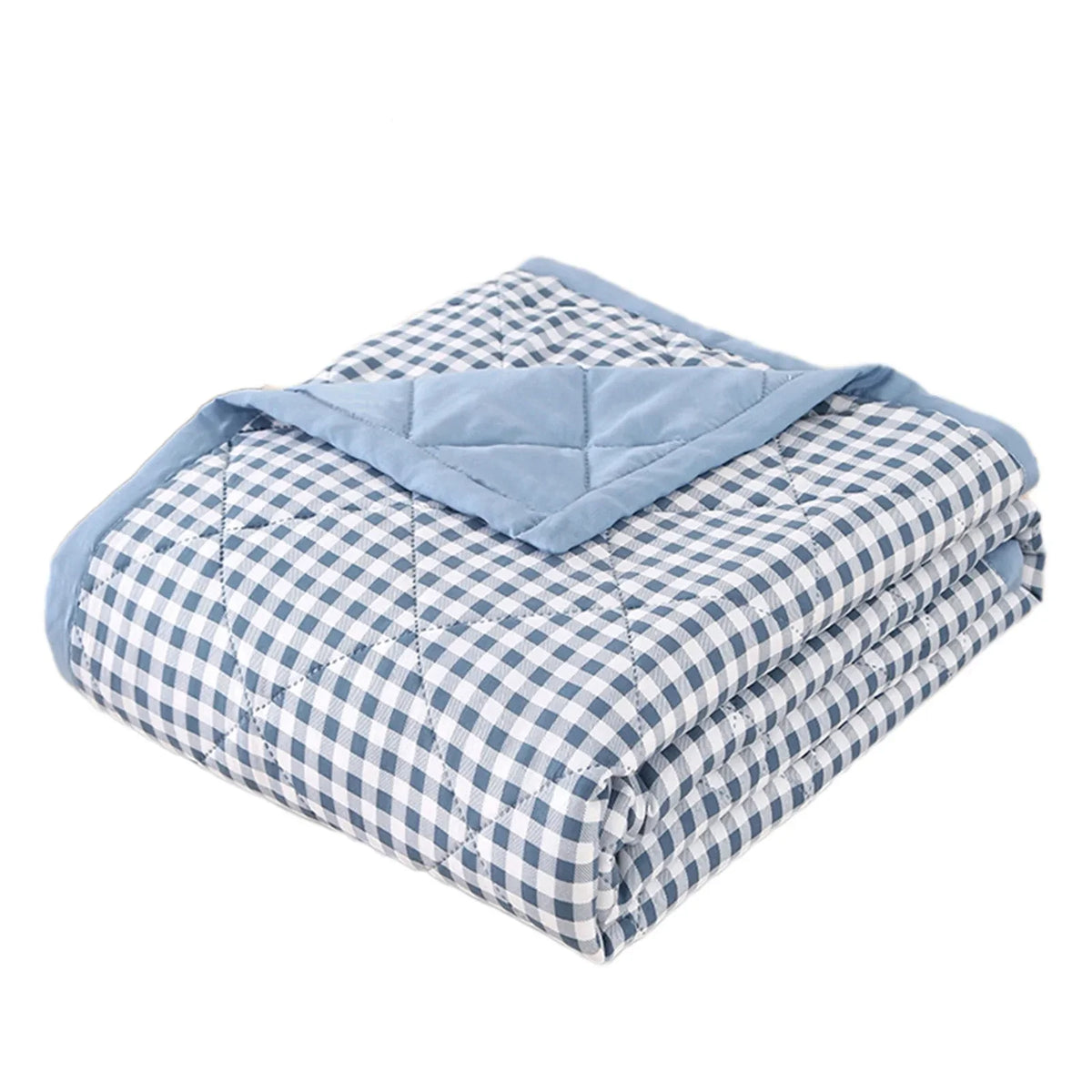 Lightweight Plaid Quilt for Bed & Sofa | Soft Washed Summer Comforter & Bedspread | Cozy Bedroom Decor in 5 Colours, 150x200 to 200x230cm