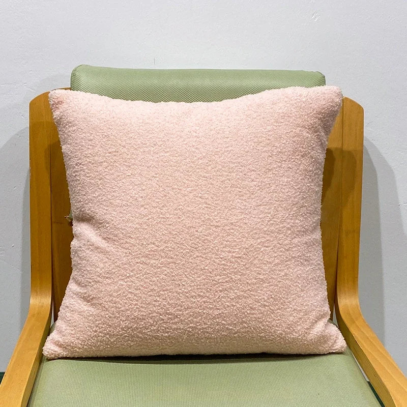 Teddy Faux Fur Throw Pillow Cover for Bedroom & Living Room Sofa | Plush Cozy Bedroom Decor | Nordic Neutral Cushion Cover in 11 Colours