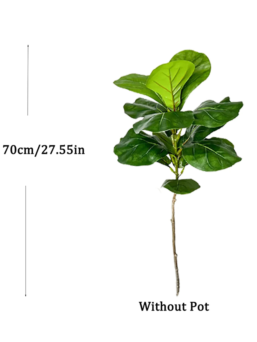 Artificial Ficus Tree for Living Room, Office & Patio | Realistic Faux Rubber Plant | Indoor Outdoor Artificial Plants, 70cm to 140cm
