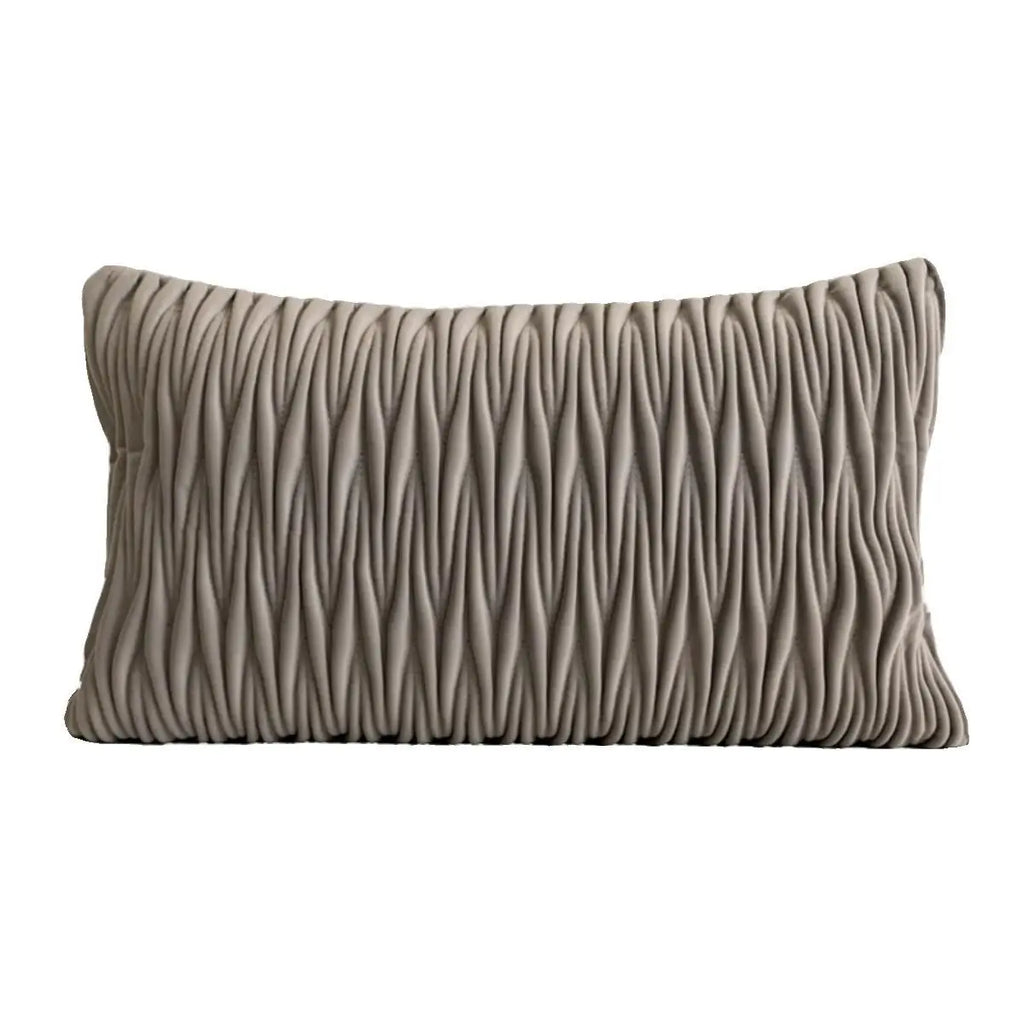 Textured Lumbar Pillow Cover 30x50cm for Bed & Sofa | Neutral Bedroom Decor | Modern Jacquard Cushion Cover in 6 Designs