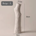Tree Trunk Ceramic Vase for Living Room & Dining Table | Boho Branch-Shaped Flower Vase | Sculptural Centrepiece in White or Beige, 3 Sizes