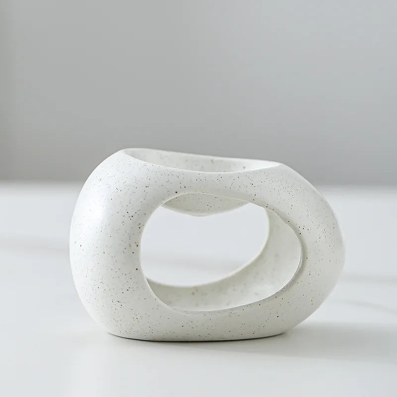 Ceramic Candle Holder & Essential Oil Burner for Living Room & Bedroom | Nordic Minimalist Aroma Diffuser | Calming Home Decor, 3 Styles