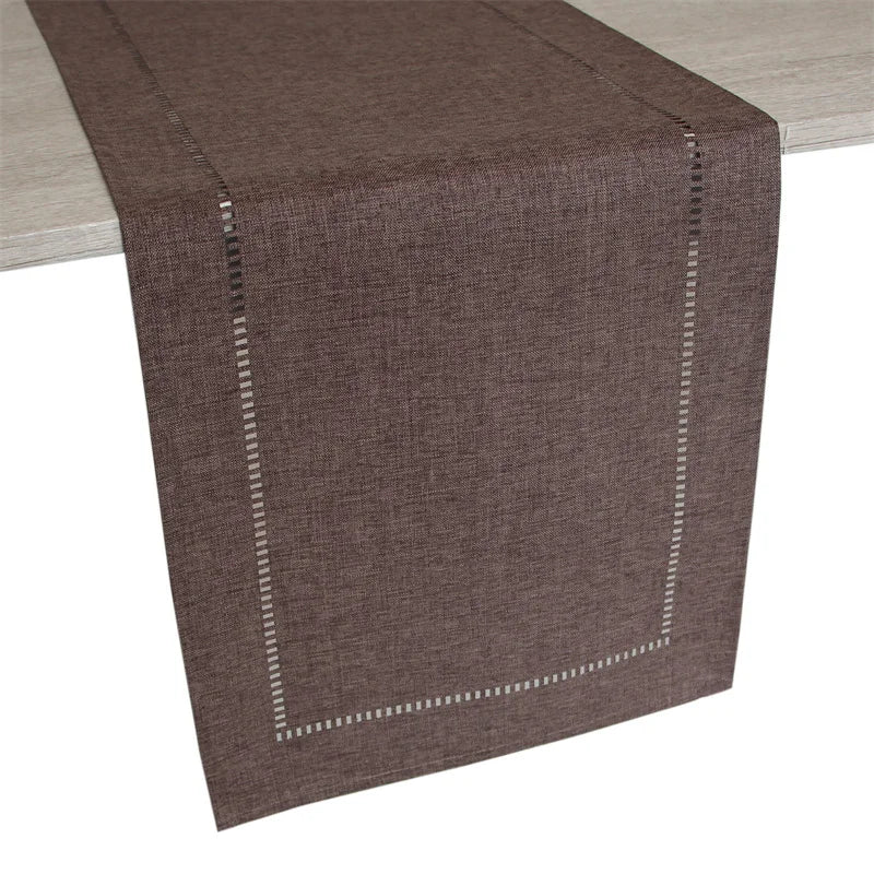 Linen-Look Table Runner for Kitchen & Dining Table | Simple Solid Colour Table Decor | Party & Holiday Tablecloth Runner, 32x180cm or 32x280cm