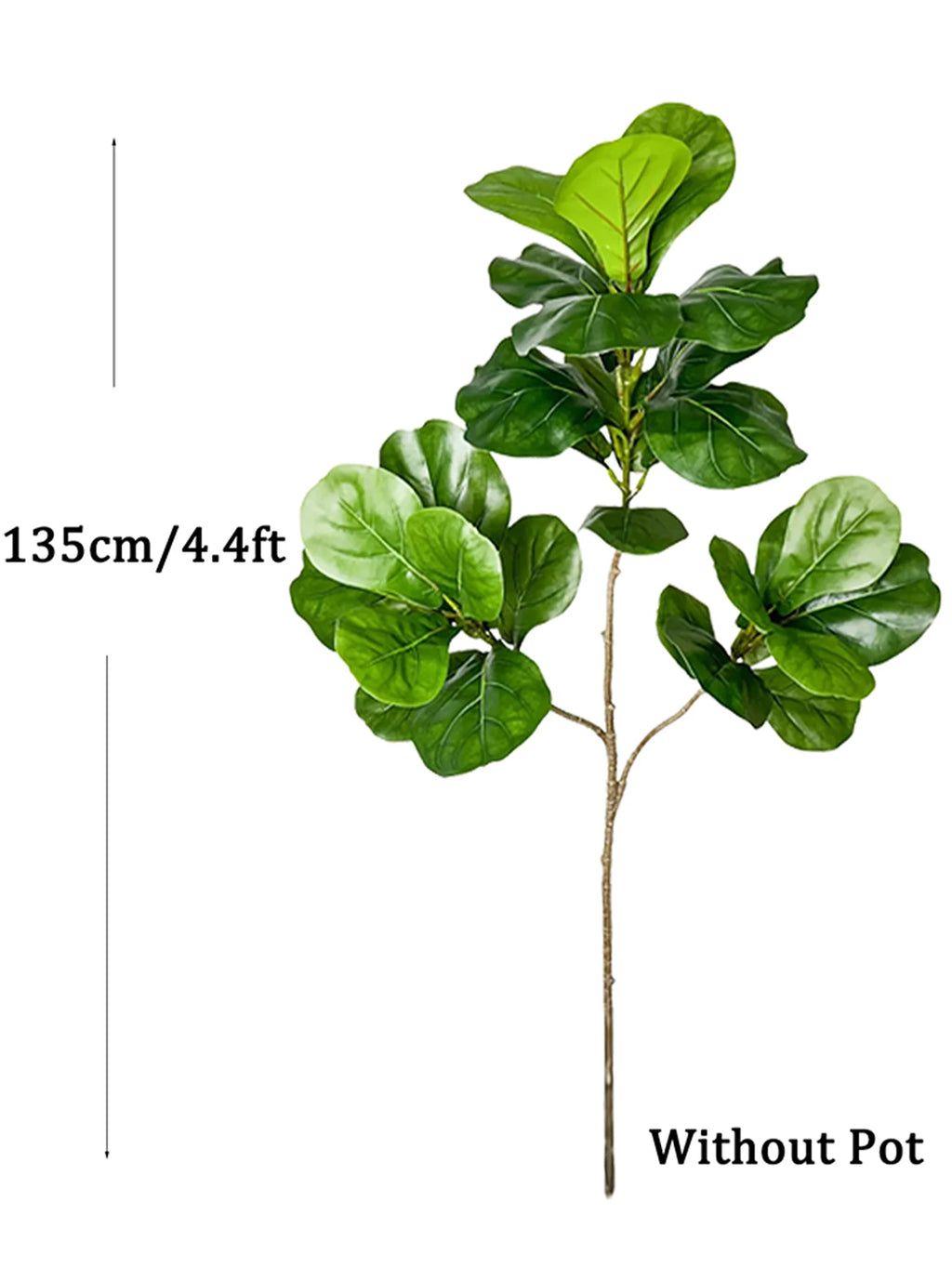 Artificial Ficus Tree for Living Room, Office & Patio | Realistic Faux Rubber Plant | Indoor Outdoor Artificial Plants, 70cm to 140cm
