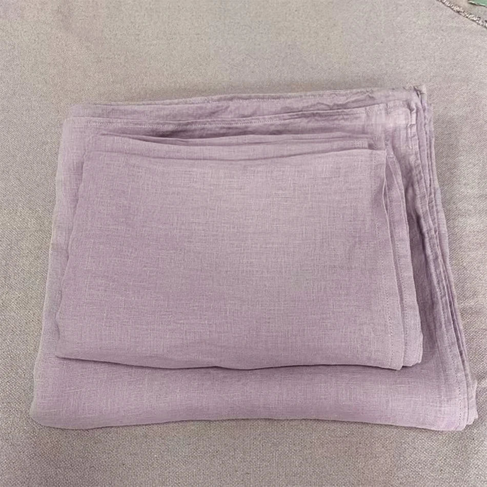 Stone Washed Linen Duvet Cover & Pillowcases for Bedroom | 100% French Linen Bedding | Breathable Neutral Bedroom Decor | 10 Colours