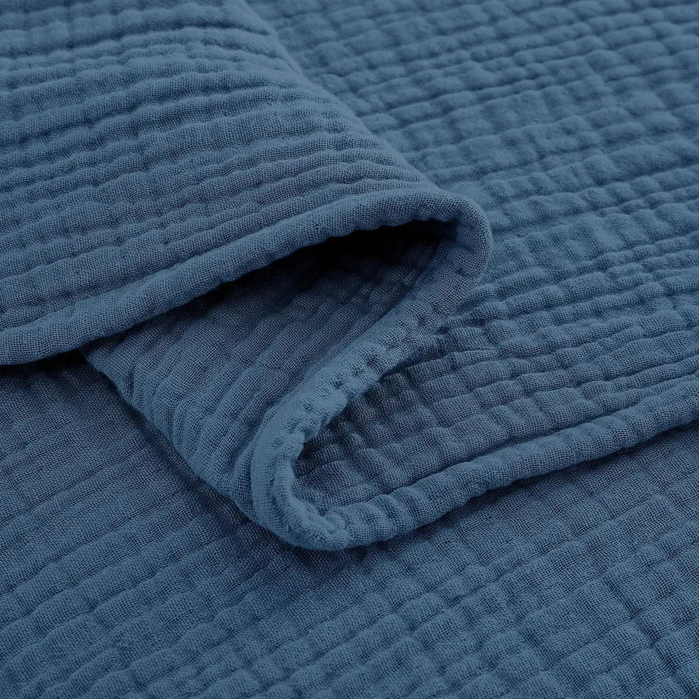 6-Layer Cotton Muslin Throw Blanket for Bed & Sofa | Lightweight Breathable Bedspread | Cozy Bedroom Decor | 3 Sizes, 9 Colours