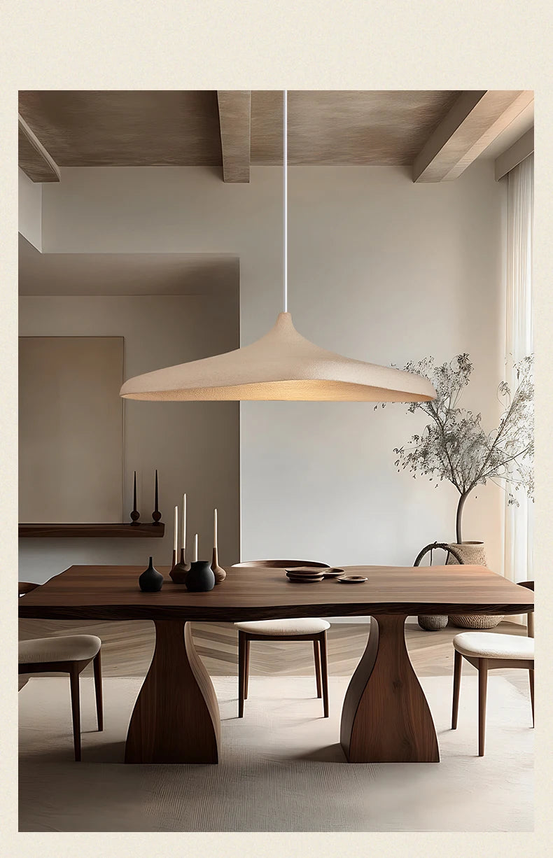 Wabi-Sabi Pendant Light for Dining Room, Living Room & Bedroom | Japanese-Style Hanging Ceiling Lamp | Statement Chandelier, 80cm or 100cm