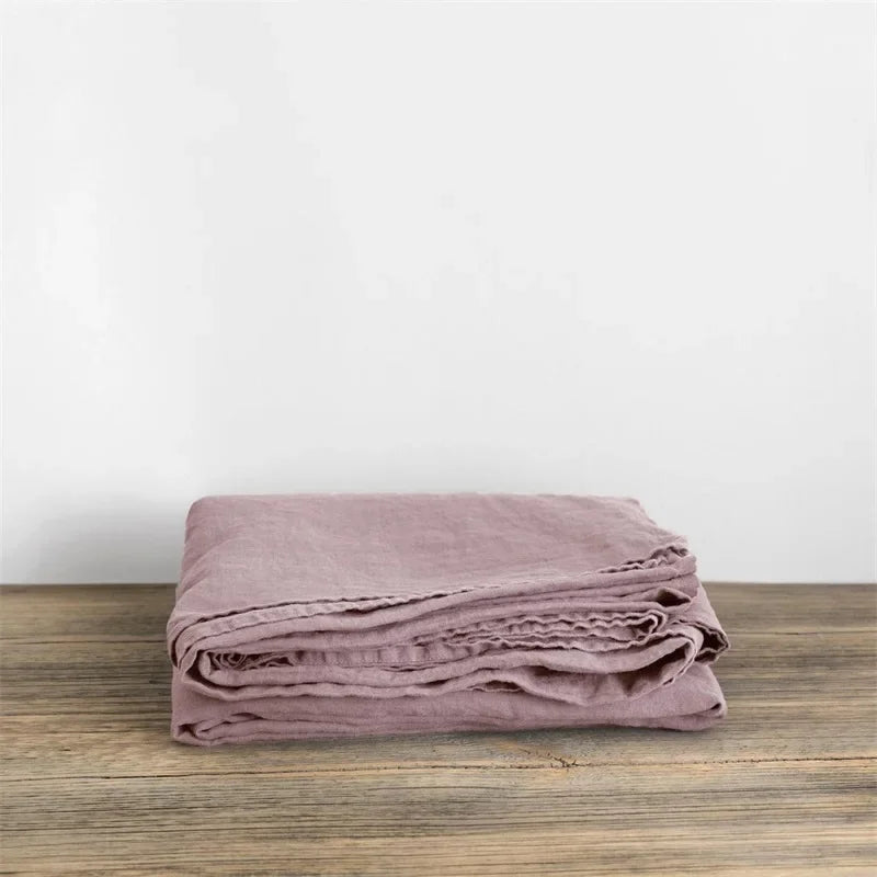 Stone Washed Linen Flat Sheet for Bed | 100% French Linen Bedding for Hot Sleepers | Breathable Neutral Bedroom Decor | 6 Sizes, 8 Colours
