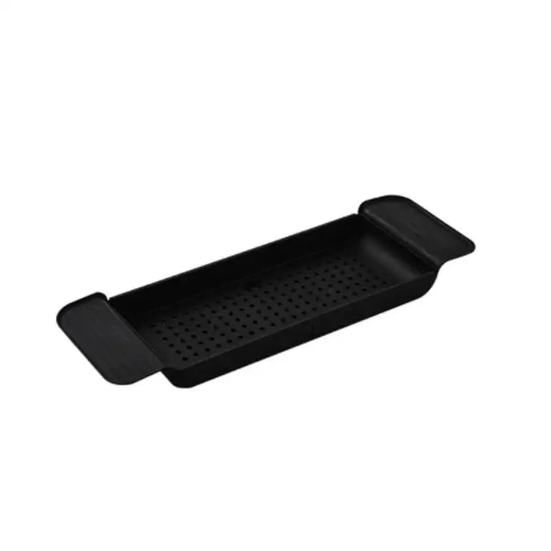 Extendable Bathtub Tray for Relaxing Baths | Bathtub Organiser with Book & Towel Holder | Minimalist Bath Caddy in Black or White