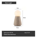 Travertine Table Lamp for Bedroom Bedside & Living Room | Natural Stone Wabi Sabi Design | Warm White Bulb Included | 20cm or 30cm