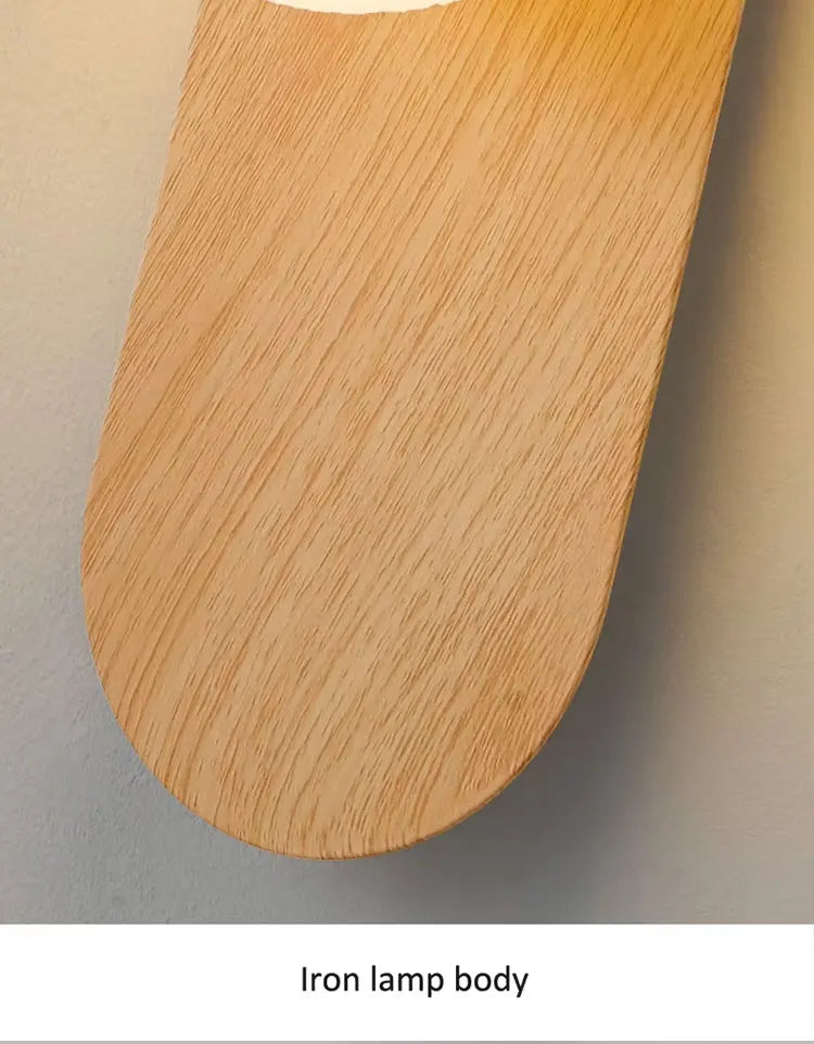 Modern Wall Sconce for Bedroom Bedside, Hallway & Staircase | Walnut Wood-Grain Wall Light | Warm Indoor Lighting in 4 Finishes