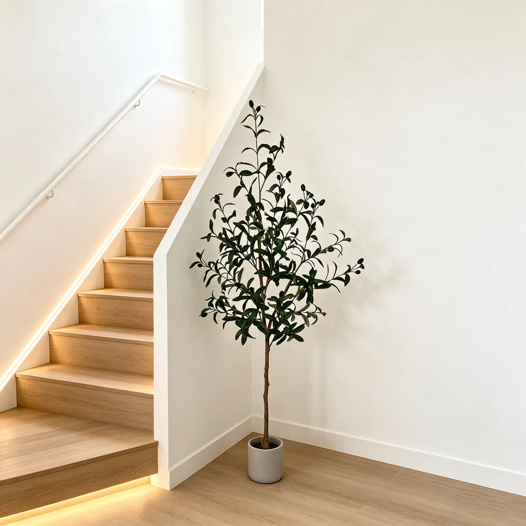 Artificial Olive Tree for Living Room, Balcony & Patio | 120–180cm Faux Indoor Outdoor Plant | Realistic Fake Tree for Home & Garden Decor