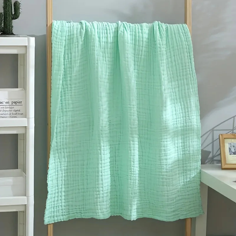 6-Layer Cotton Muslin Throw Blanket for Bed & Sofa | Lightweight Breathable Bedspread | Cozy Bedroom Decor | 3 Sizes, 9 Colours