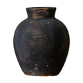 Rustic Ceramic Vase for Living Room, Mantel & Office | Wabi-Sabi Farmhouse Flower Vase | Textured Pottery Centrepiece in Black or Rust