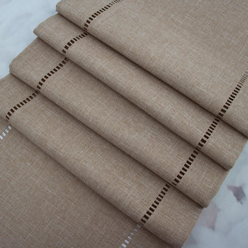 Linen-Look Table Runner for Kitchen & Dining Table | Simple Solid Colour Table Decor | Party & Holiday Tablecloth Runner, 32x180cm or 32x280cm