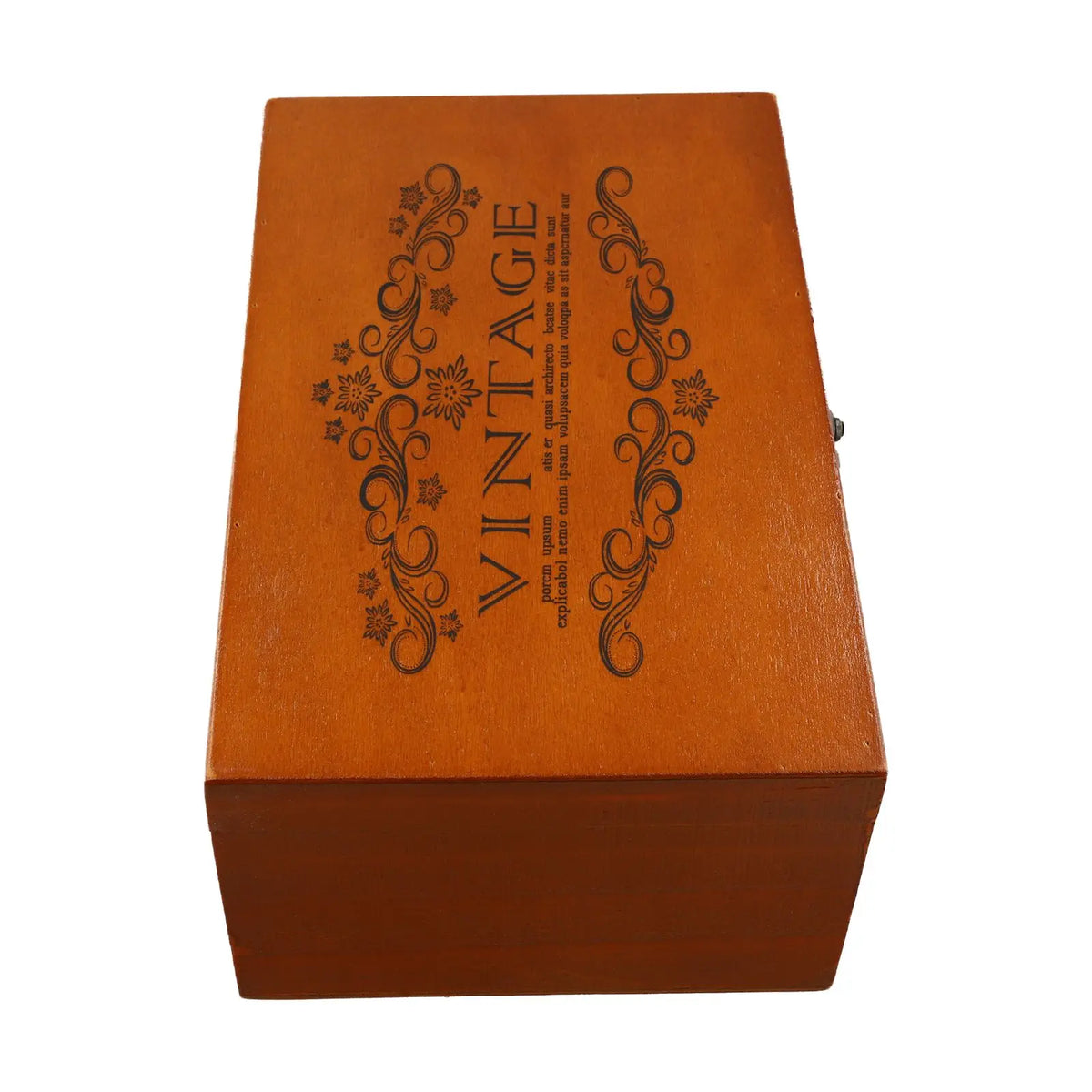 Wooden Storage Box with Lock & Hinged Lid for Home Office & Bedroom | Retro Keepsake Box | Decorative Valuables Case in S, M, L