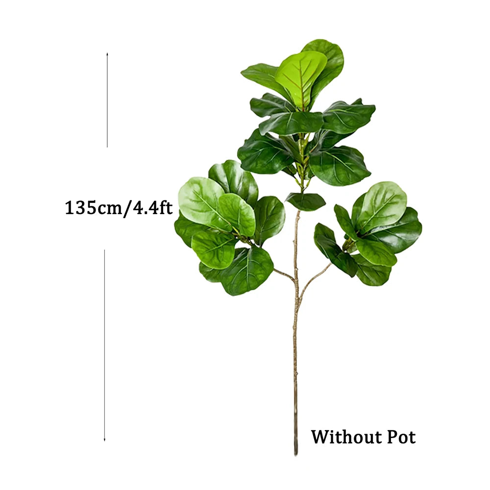 Artificial Ficus Tree for Living Room, Office & Patio | Realistic Faux Rubber Plant | Indoor Outdoor Artificial Plants, 70cm to 140cm
