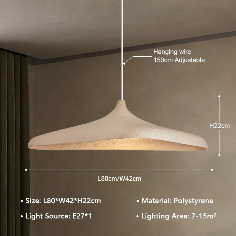 Wabi-Sabi Pendant Light for Dining Room, Living Room & Bedroom | Japanese-Style Hanging Ceiling Lamp | Statement Chandelier, 80cm or 100cm