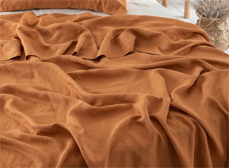Stone Washed Linen Flat Sheet for Bed | 100% French Linen Bedding for Hot Sleepers | Breathable Neutral Bedroom Decor | 6 Sizes, 8 Colours