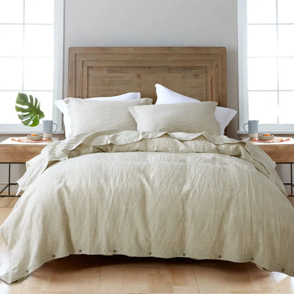 French Linen Duvet Cover for Bedroom | 100% Natural Linen Quilt Cover | Breathable Minimalist Bedroom Decor | 5 Sizes, 10 Colours