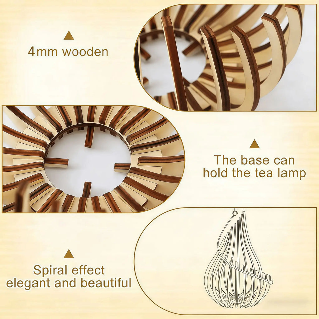 Handmade Wooden Candle Holder for Dining Table & Mantel | Sculptural Flame-Shaped Candlestick | Romantic Table Decor, S, M, L or Set of 3