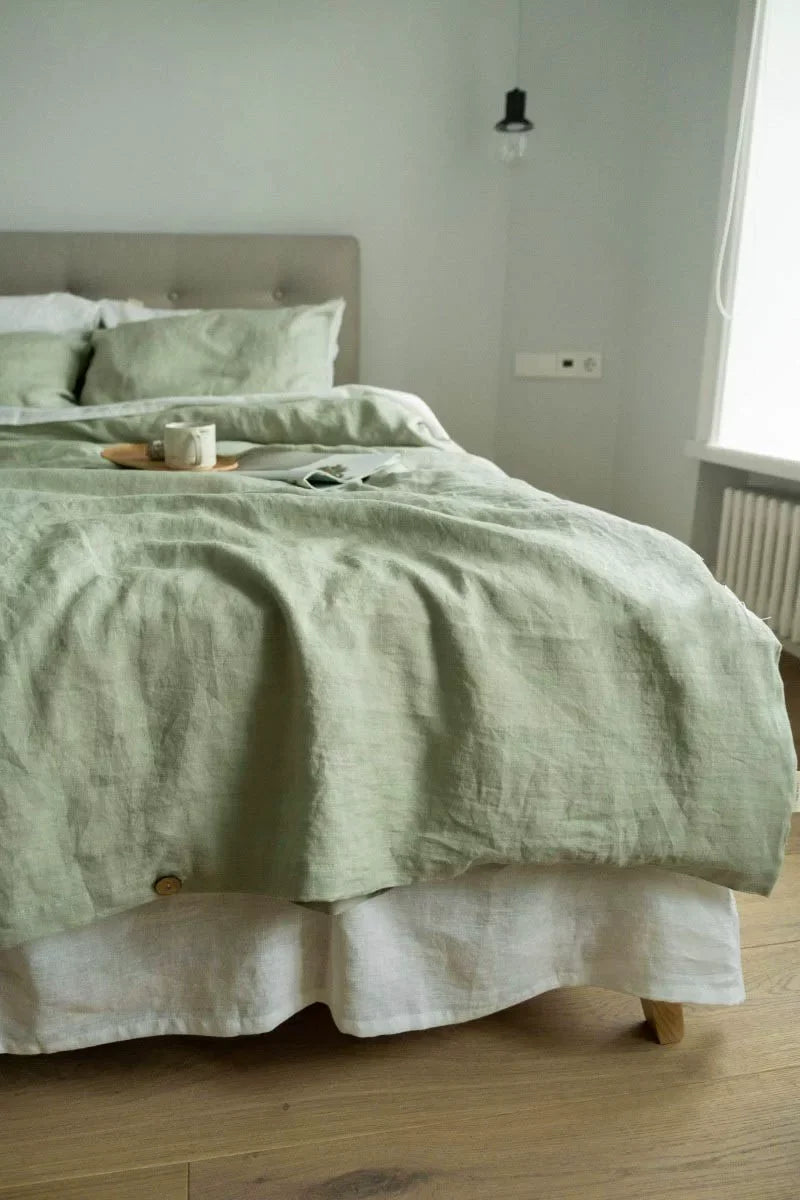 French Linen Duvet Cover for Bedroom | 100% Natural Linen Quilt Cover | Breathable Minimalist Bedroom Decor | 5 Sizes, 10 Colours
