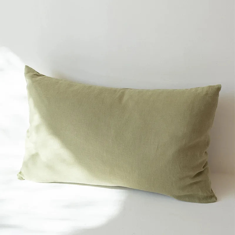 Pure Linen Pillowcases Set of 2 for Bed | 48x74cm Envelope Closure | Natural Neutral Bedroom Decor | Breathable Bedding in 14 Colours