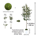 Artificial Olive Tree for Living Room, Balcony & Patio | 120–180cm Faux Indoor Outdoor Plant | Realistic Fake Tree for Home & Garden Decor